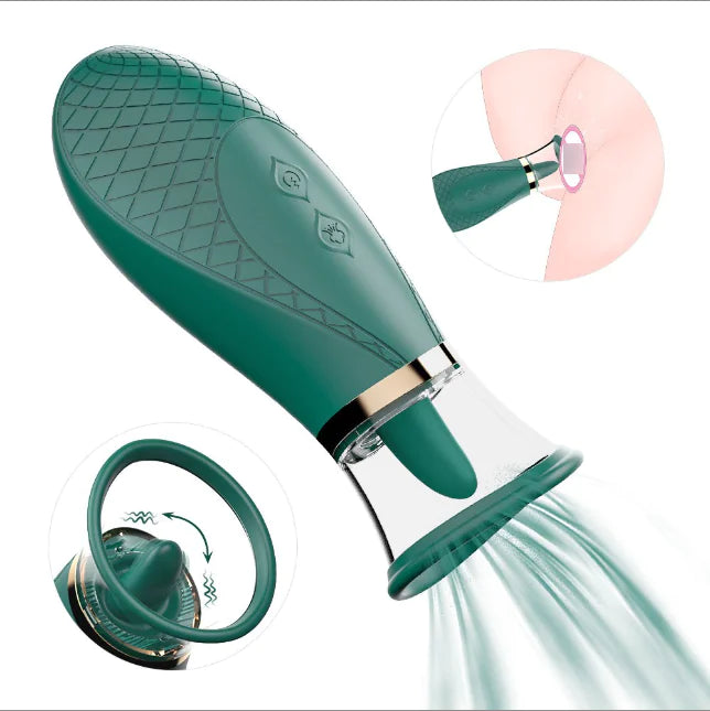 "S-Hand Female Sucking Vibrator Tongue Licking Toy"